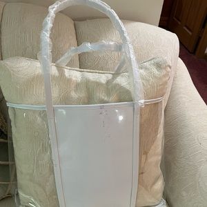 New tote bag DKNY white and clear